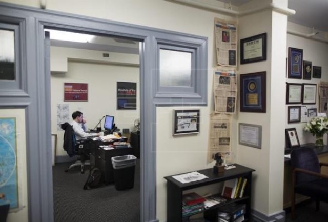 Oficinas del Consorcio Internacional de Periodistas de Investigación (ICIJ, en inglés), en Washington. (Foto Prensa Libre: EFE)
