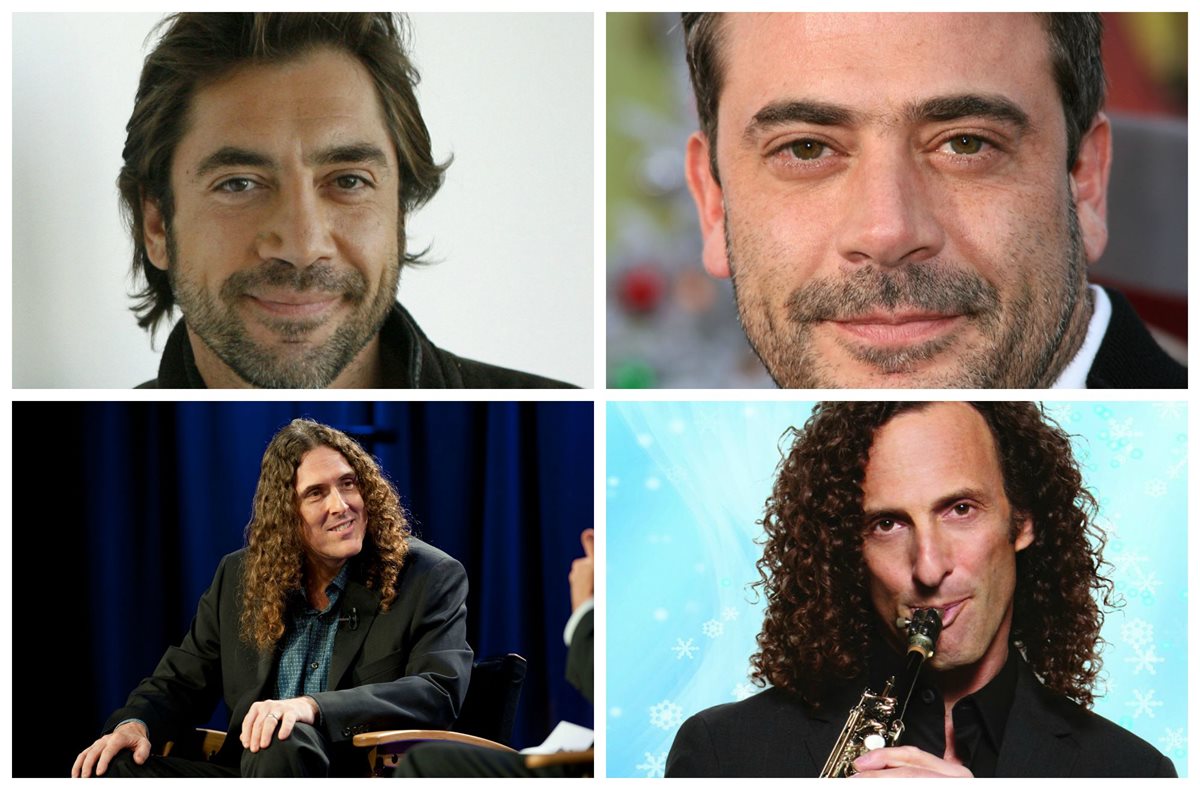 Arriba, la estrella de cine Javier Bardem y Jeffrey Dean Morgan, actor de Grey’s Anatomy y Supernatural. Abajo, Al <em>Weird </em>Yankovic y Kenny G.