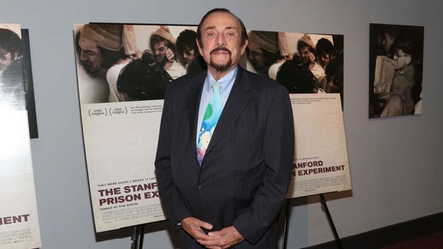 Zimbardo en el estreno de "The Stanford Prison Experiment" (2015), el film más reciente realizado sobre el controvertido experimento.  GETTY IMAGES
