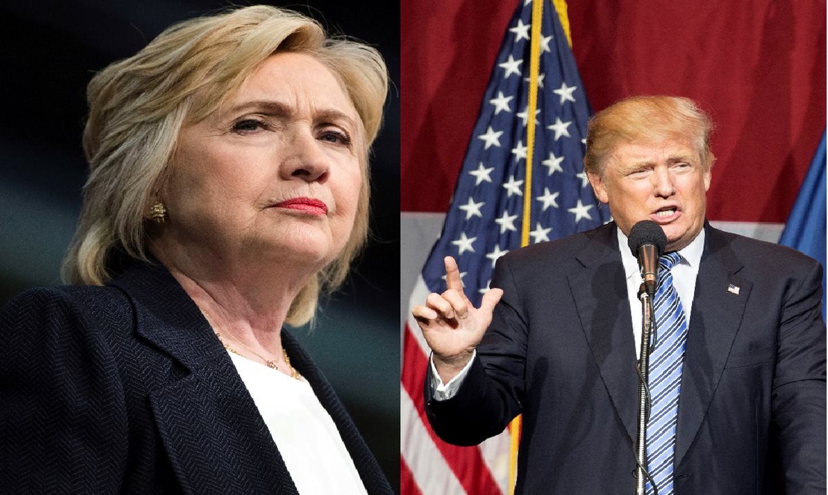 Hillary Clinton, candidata demócrata y Donald Trump, candidato republicano. (Foto prensa Libre:AFP).