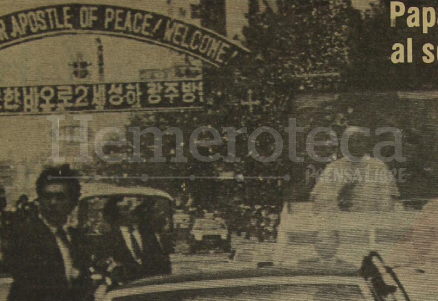 Juan Pablo II visitó Corea del Sur bajo estrictas medidas de seguridad y una cálida bienvenida en mayo de 1984. (Foto: Hemeroteca PL)