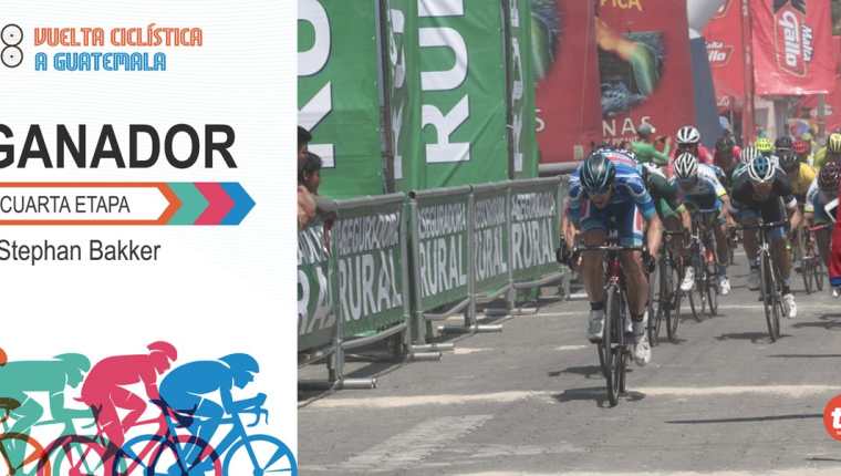Stephan Bakker ganó la cuarta etapa de la 58 Vuelta a Guatemala. (Foto Prensa Libre: Norvin Mendoza)