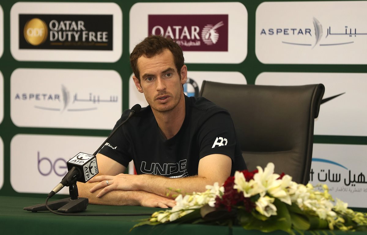 Andy Murray ofreció una conferencia de prensa previo al abierto de Doha. (Foto Prensa Libre: AFP)