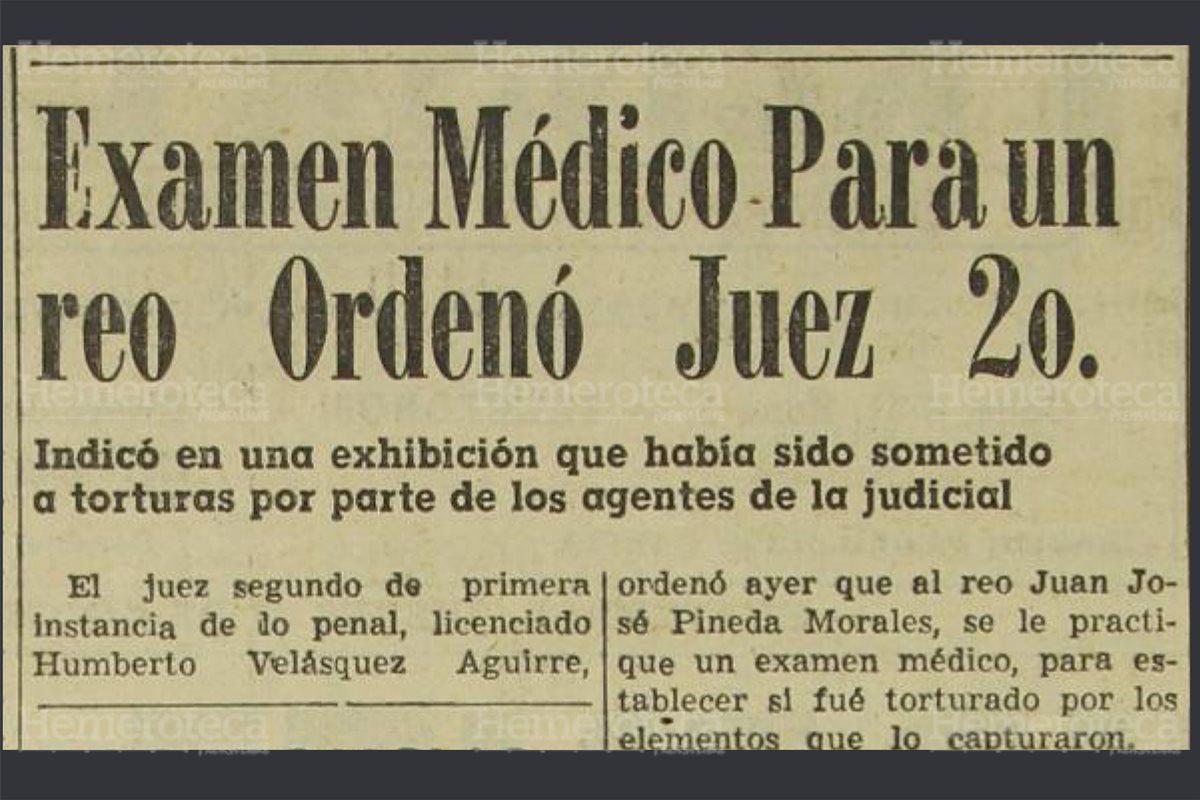 Nota del 30/8/1962, sobre reo torturado por policías judiciales. (Foto: Hemeroteca PL)