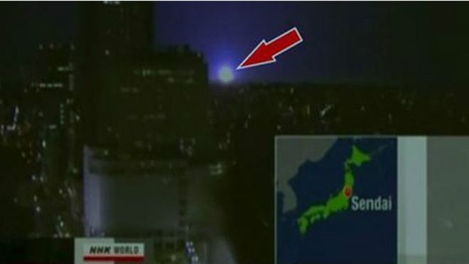 Tras el terremoto de Fukushima se observaron extraños globos de luz.