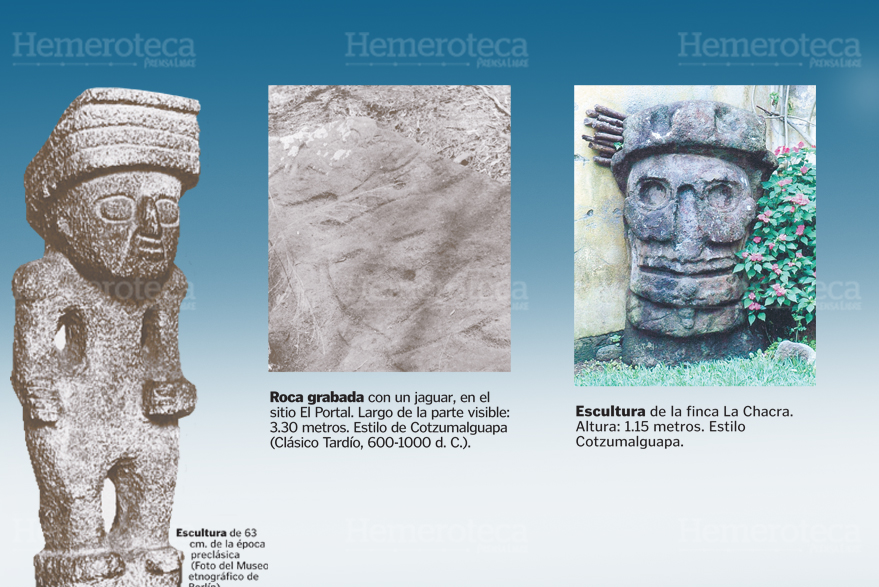 Esculturas encontradas en diferentes sitios arqueológicos. (Foto: Hemeroteca PL)