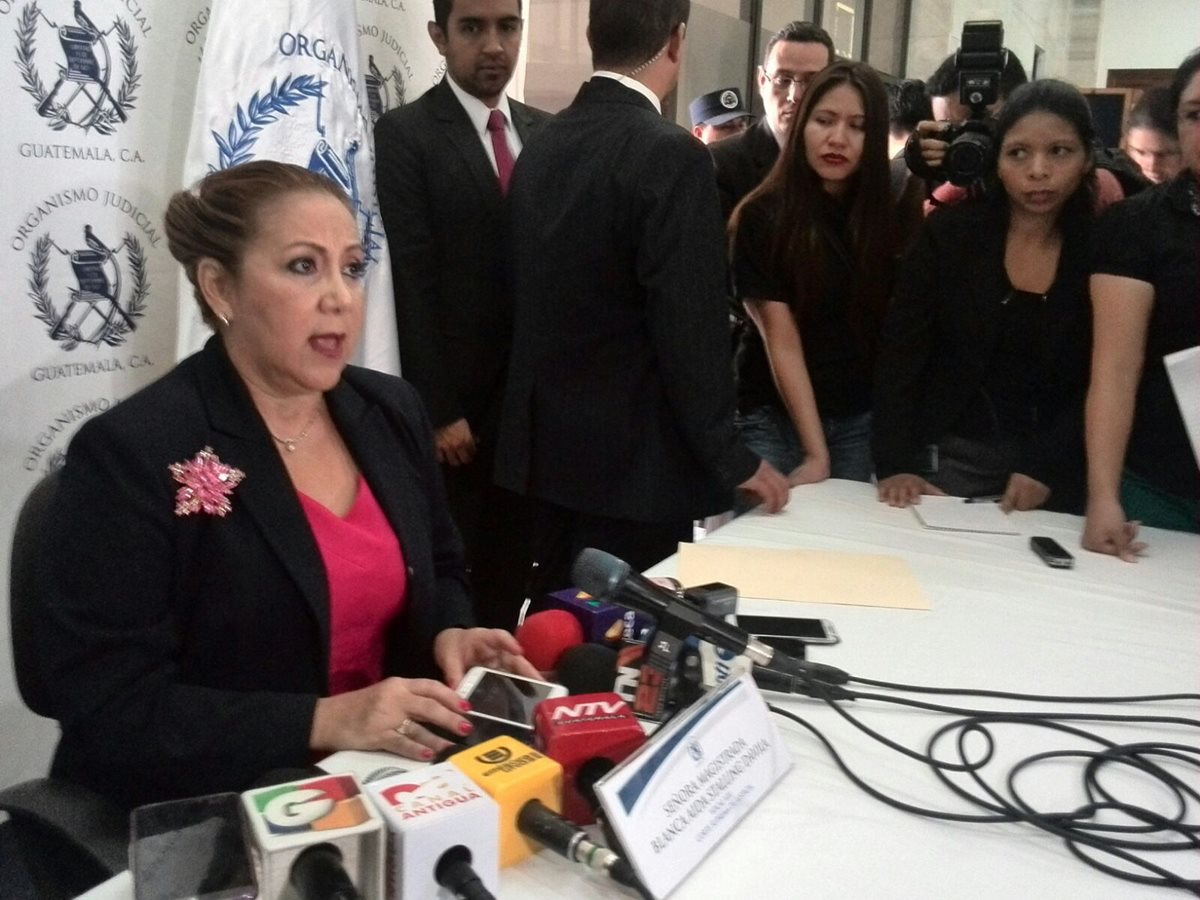 Blanca Stallin, presidenta de la Cámar Penal, se ausentó de sus labores durante dos meses y medio. (Foto Prensa Libre: Estuardo Paredes)