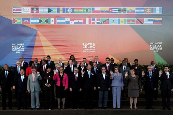 Presidentes durante la inauguración de Celac, en Costa Rica. (Foto Prensa Libre: AP)