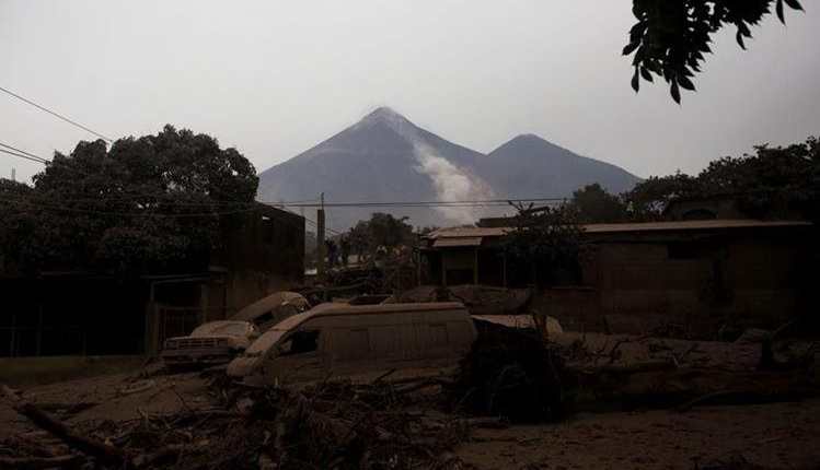 San Miguel Los Lotes fue una de las comunidades más afectadas por la violenta erupción del Volcán de Fuego. (Foto Prensa Libre: Hemeroteca PL)