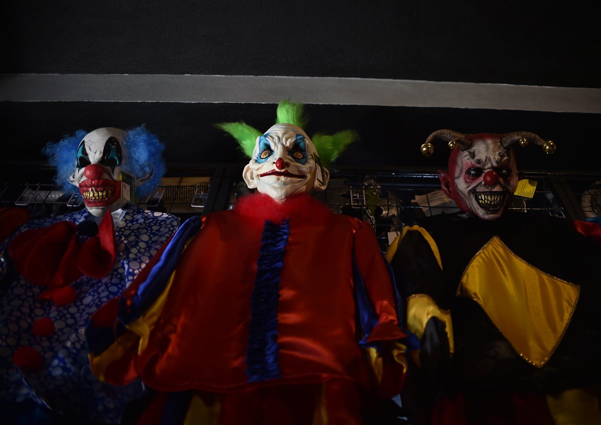 Los avistamientos de payasos siniestros han sido reportados en Estados Unidos, México, Canadá, y Europa. (Foto Prensa Libre: AFP).