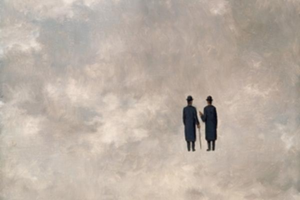 El arte de la conversación; (1963), obra de René Magritte. (Foto Prensa Libre: EFE)