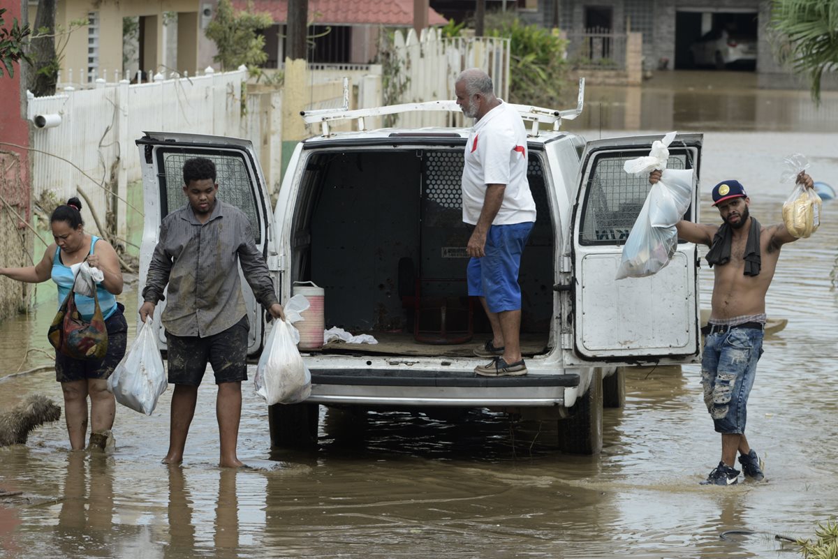 Varias inundaciones dejo el huracán María a su paso por Puerto Rico. (Foto Prensa Libre. AP)