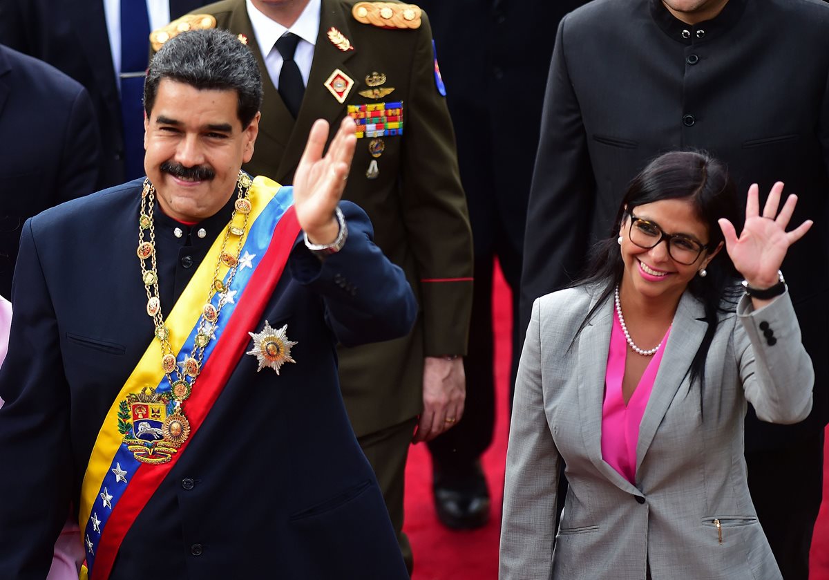 Nicolás Maduro nombró el 14 de junio de 2018 a Delcy Rodríguez, uno de sus aliados más cercanos, como vicepresidente. (Foto Prensa Libre:AFP).