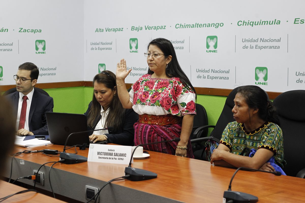 Victorina Salanic fue destituida como secretaria de la Paz por orden del Presidente Jimmy Morales. (Foto Prensa Libre: Hemeroteca PL)