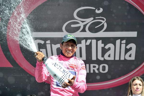 El colombiano acapara las miradas del mundo en el Giro de Italia. (Foto Prensa Libre: EFE)