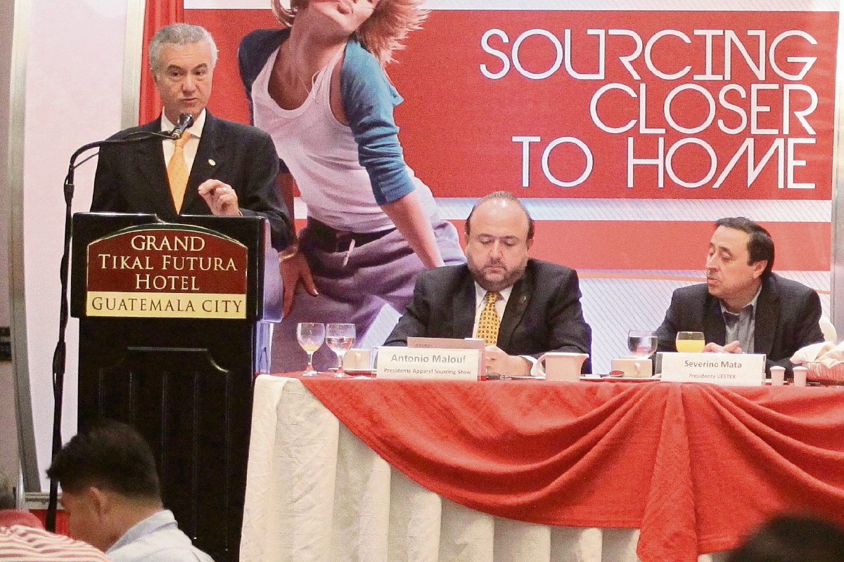 Arturo Rodríguez expuso sobre la importancia de la tecnología en la industria, durante el lanzamiento de la edición 24 del Apparel Sourcing Show. (Foto Prensa Libre: Álvaro interiano)
