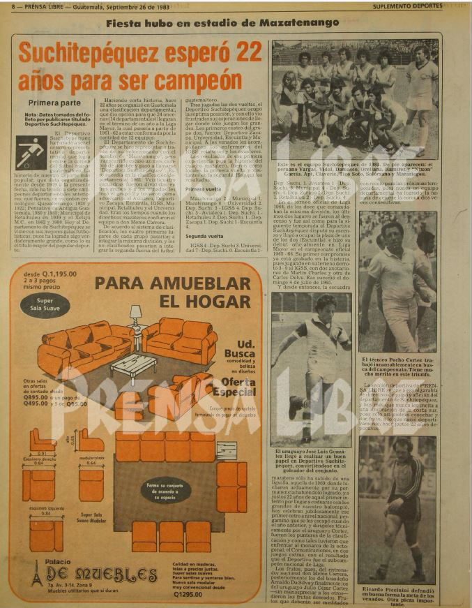 Publicación de Prensa Libre con el análisis del campeón Suchitepéquez. (Foto Prensa Libre: Hemeroteca)