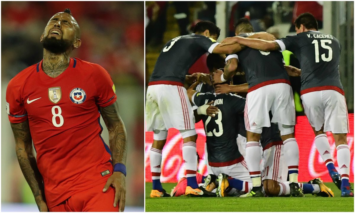 Arturo Vidal marcó en su propia portería en el juego frente a Paraguay. (Foto Prensa Libre: EFE y AFP)