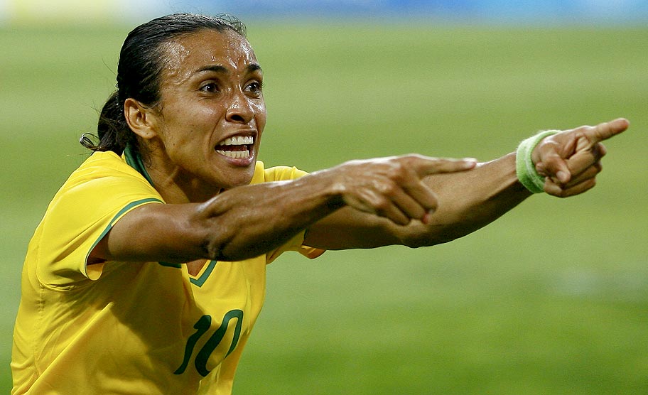 Marta Vieira da Silva ha disputado cinco torneos olímpicos de futbol femenino con la selección brasileña. (Foto Prensa Libre: AFP).