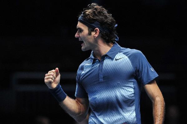 Roger Federer venció ayer a Juan Martín Del Potro. (Foto Prensa Libre: AFP)