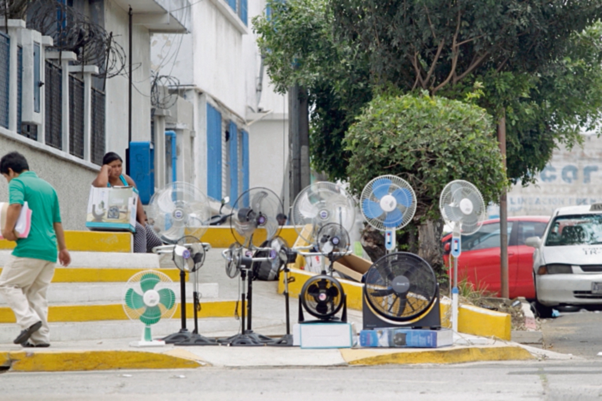 Diferentes tipos de ventiladores ofrecen en el país el mercado, desde personales y de pedestal hasta tipo caja. (Foto Prensa Libre: Edwin Bercián)