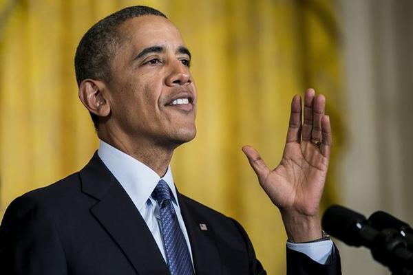 Presidente Barack Obama pronuncia un discurso en la Casa Blanca. (Foto Prensa Libre: EFE)