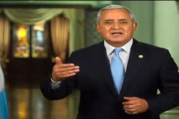 El presidente Otto Pérez Molina pide al Congreso la aprobación de los Bonos del Tesoro (Foto Prensa Libre: Youtube)<br _mce_bogus="1"/>