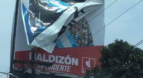 La campaña de Líder en una valla publicitaria de la capital. (Foto Prensa Libre: Hugo Castillo)