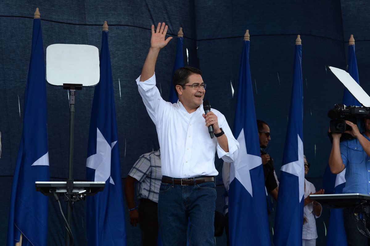 Juan Orlando Hernández, presidente de Honduras. (Foto Prensa Libre: AFP)