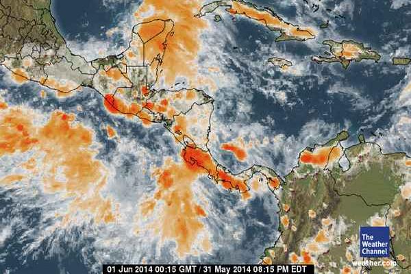 Sistema de baja presión afectaría a Guatemala (Foto Prensa Libre: The Weather Channel).