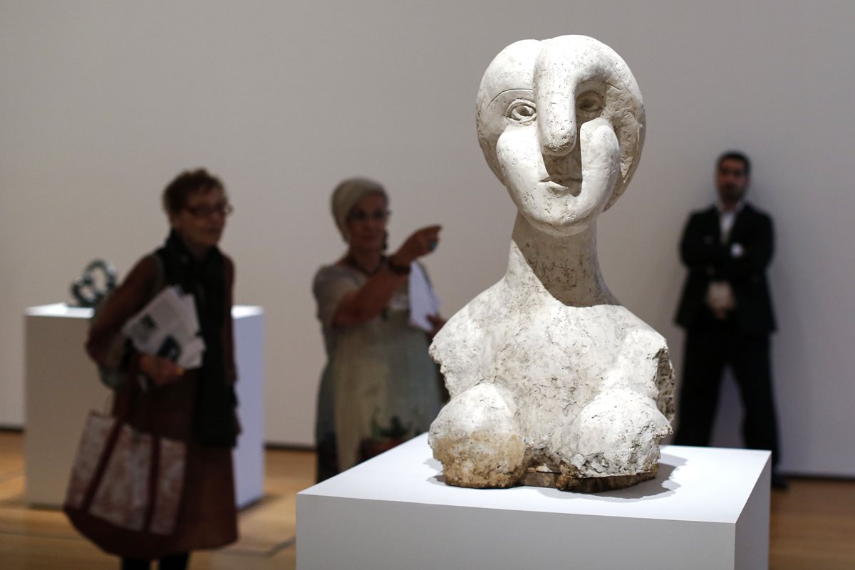 Muestra de la obra de Pablo Picasso se encuentra en Nueva York. (Foto Prensa Libre: AFP)