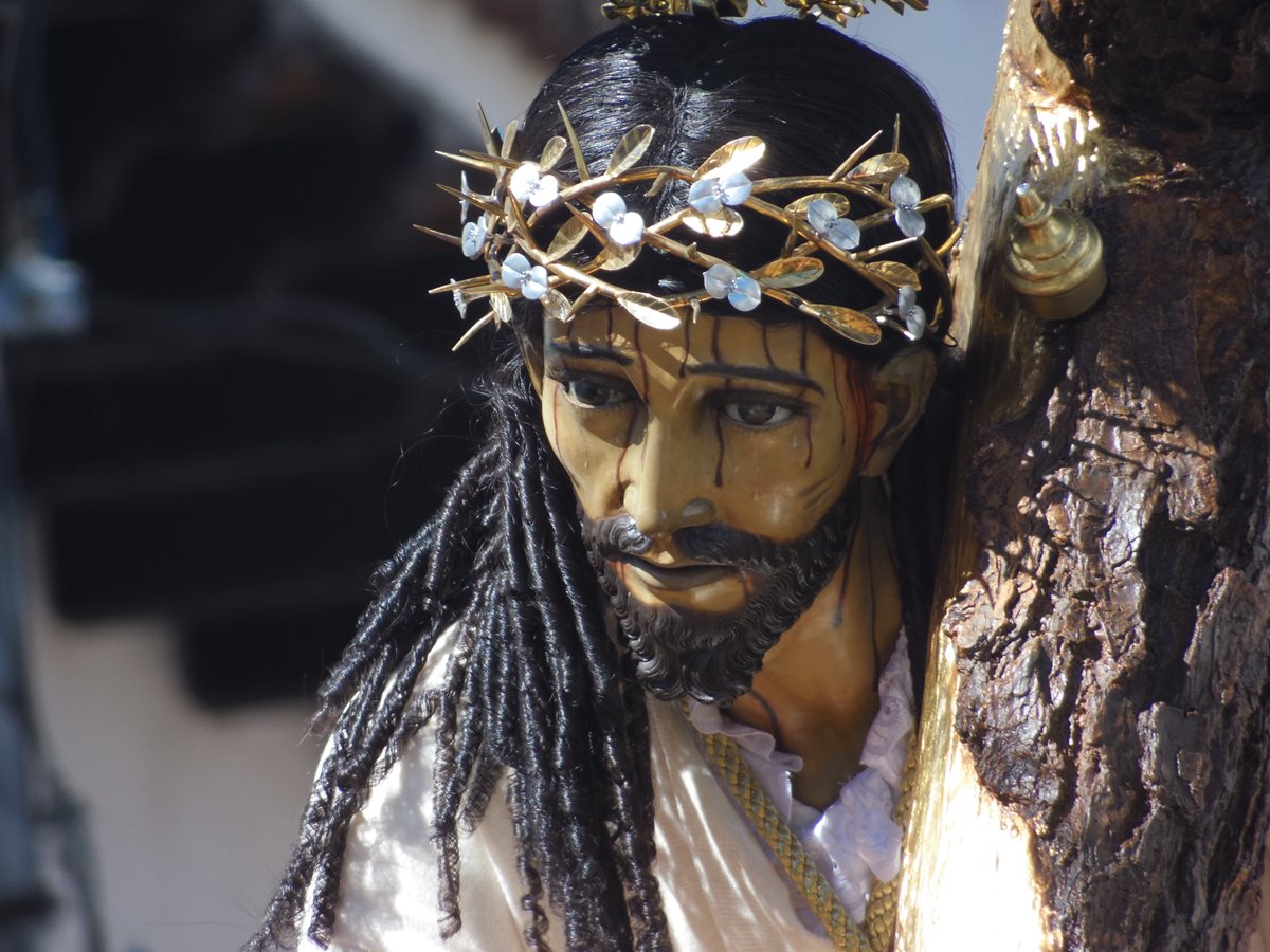 El dulce rostro de Jesús Nazareno de la Caída. (Foto: Néstor Galicia)