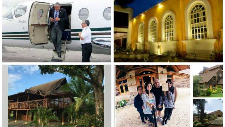Un jet, hoteles y casas de descanso, entre las propiedades adquiridas con el dinero producto de sobornos y corrupción. (Foto Prensa Libre: MP)