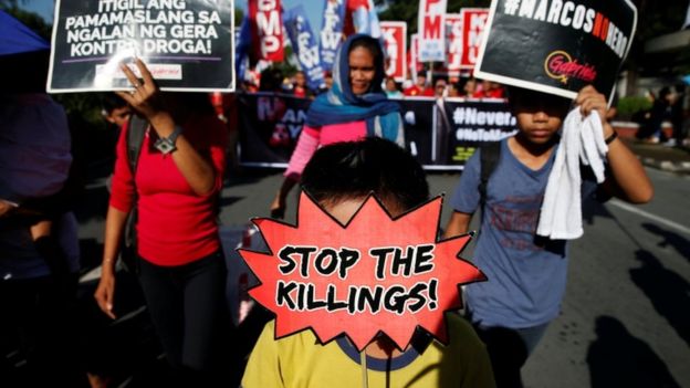 "En Filipinas hay tres millones de drogadictos y me alegraría masacrarlos", dijo Duterte en 2016. REUTERS