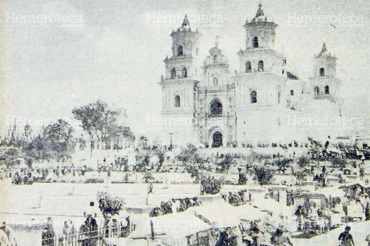 Basílica del Señor de Esquipulas en el año de 1970. Foto: Hemeroteca PL