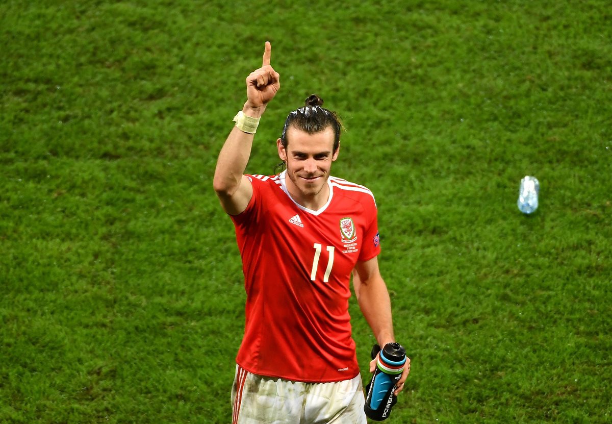 Gareth Bale festeja el triunfo sobre Bélgica. (Foto Prensa Libre: EFE)