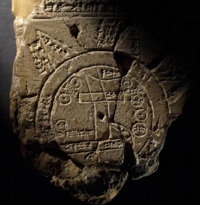 Los primeros mapas ya marcaban las ciudades que estaban en ruinas. Crédito foto: Museo Británico.