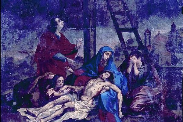 La piedad,  obra de Tomás de Merlo, es uno de los cuadros al óleo sustraídos el 5 de febrero último.