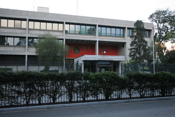 Embajada de Estados Unidos en la Avenida de La Reforma. (Foto Prensa Libre: Archivo)<br _mce_bogus="1"/>