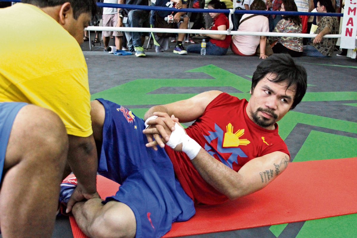 El boxeador filipino tiene en mente un eventual retiro del cual no ha precisado una fecha exacta. (Foto Prensa Libre: AFP)