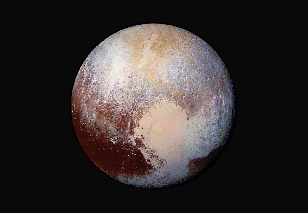 Imagen de la Nasa que muestra a Plutón captado por la nave espacial New Horizons (Foto Prensa Libre: AP).