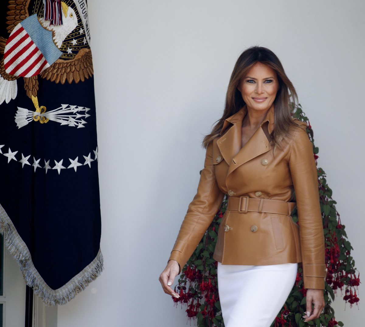 Melania Trump asiste a la firma la proclama presidencial 'Be Best' en Rose Garden de la Casa Blanca en Washington, EE.UU.(Foto Prensa Libre:EFE).