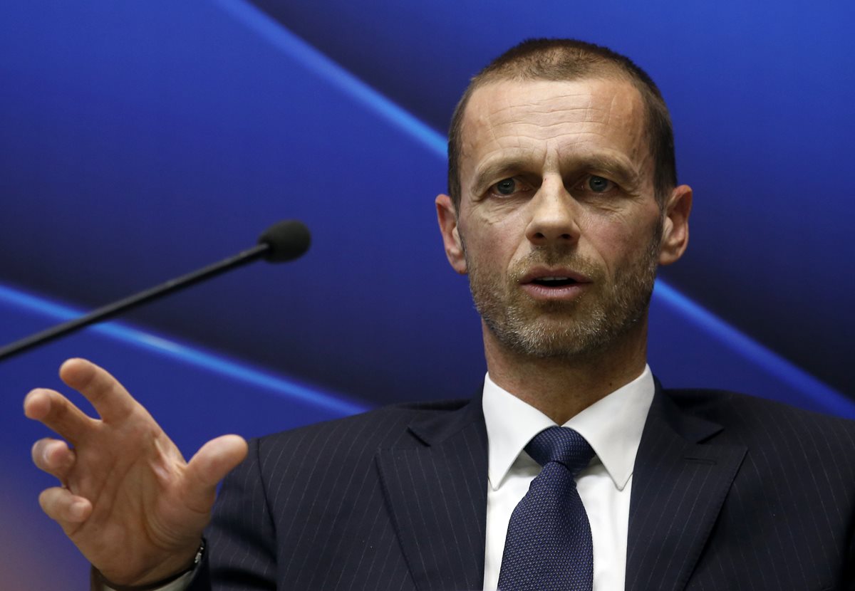 El presidente de la UEFA, Aleksander Ceferin, acusó el miércoles a las principales ligas europeas de intentar “chantajear” al organismo regulador. (Foto Prensa Libre: AFP)
