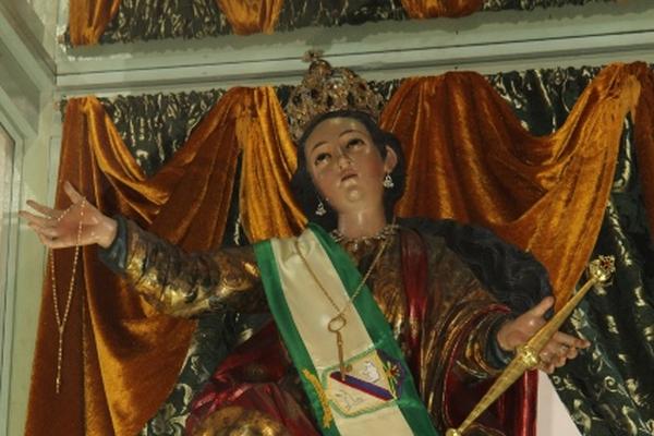 Virgen de la Asunción fue nombrada Alcaldesa Perpetua, en Asunción Mita, Jutiapa. (Foto Prensa Libre: Óscar González)