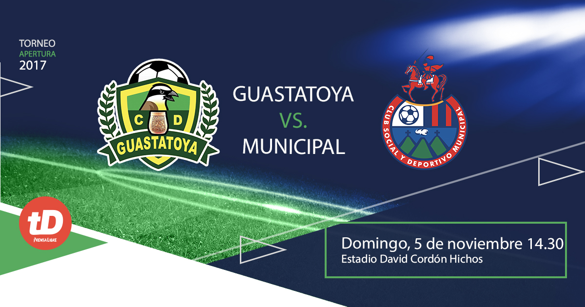 Guastatoya y Municipal se miden en la jornada 18 del Apertura 2017. (Foto Prensa Libre: TodoDeportes)