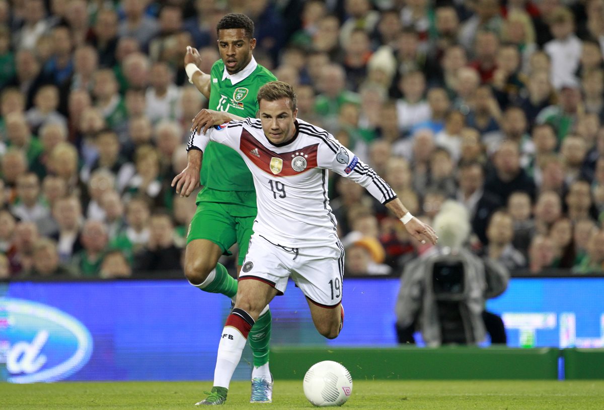 Mario Gotze no terminó el duelo que su selección, Alemania terminó con la derrota ante Irlanda. ( Foto Prensa Libre: AP)