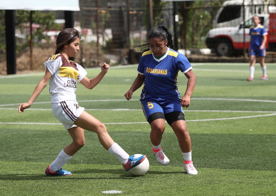 El Colegio Osorio Sandoval fue el ganador en la rama femenina de la Copa Aula 2018. (Foto Prensa Libre: Jorge Ovalle).