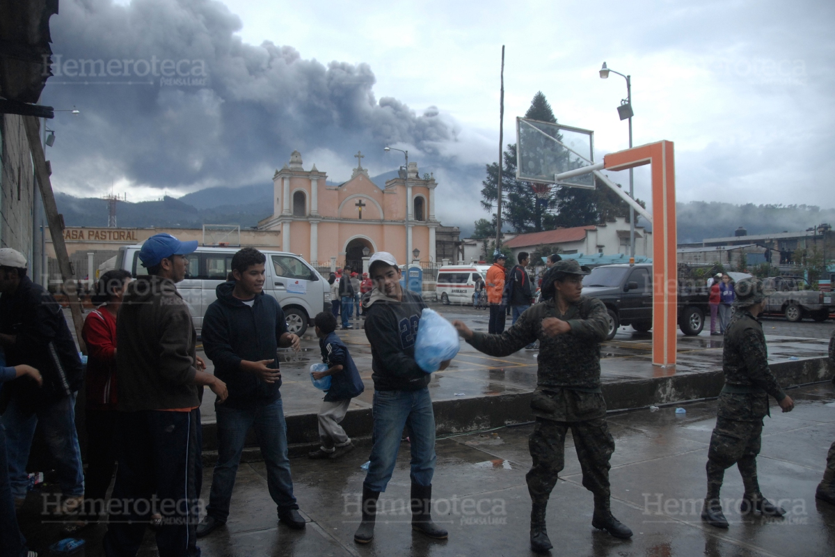 En San Vicente Pacaya fueron albergadas muchas familias de aldeas cercanas.