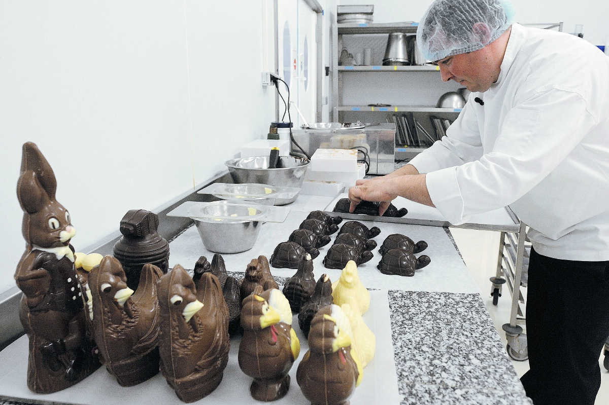 Piezas de chocolate serán expuestas. (Foto Prensa Libre: AFP).