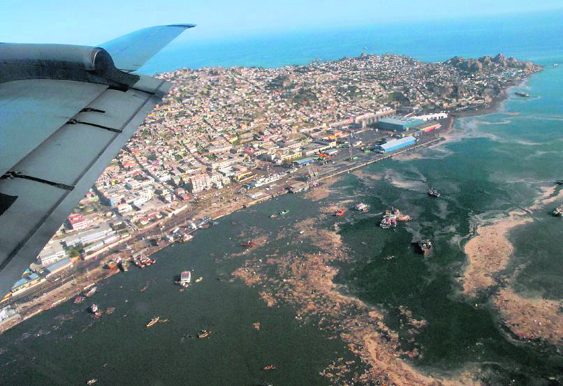 Vista aérea de la localidad de Tongoy, Chile. (Foto Prensa Libre: EFE).